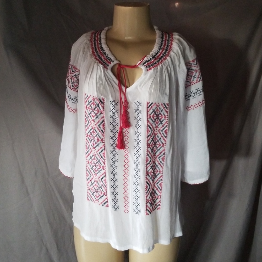 Traditional Romanian ie blouse sz M